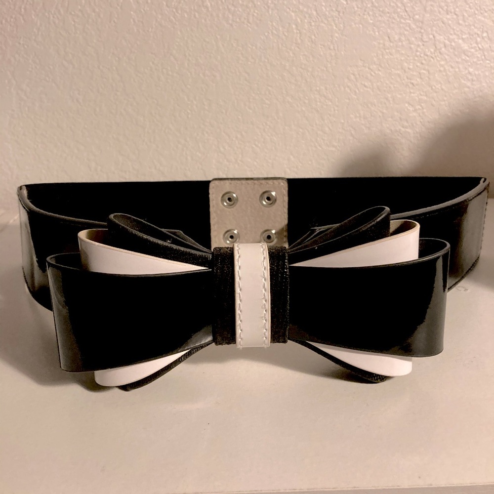 White House Black Market Bow Belt XS Retro Pinup